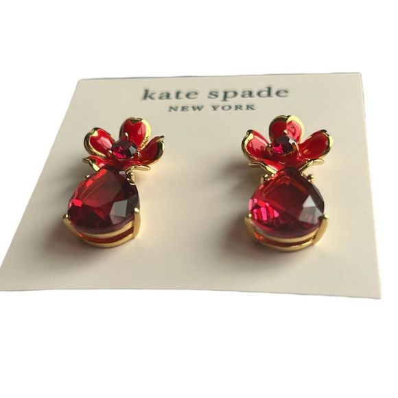 ⭐️Host Pick⭐️ 🆕 Kate Spade: Blushing Blooms Flower Drop Earrings With Dust Bag - Picture 9 of 11
